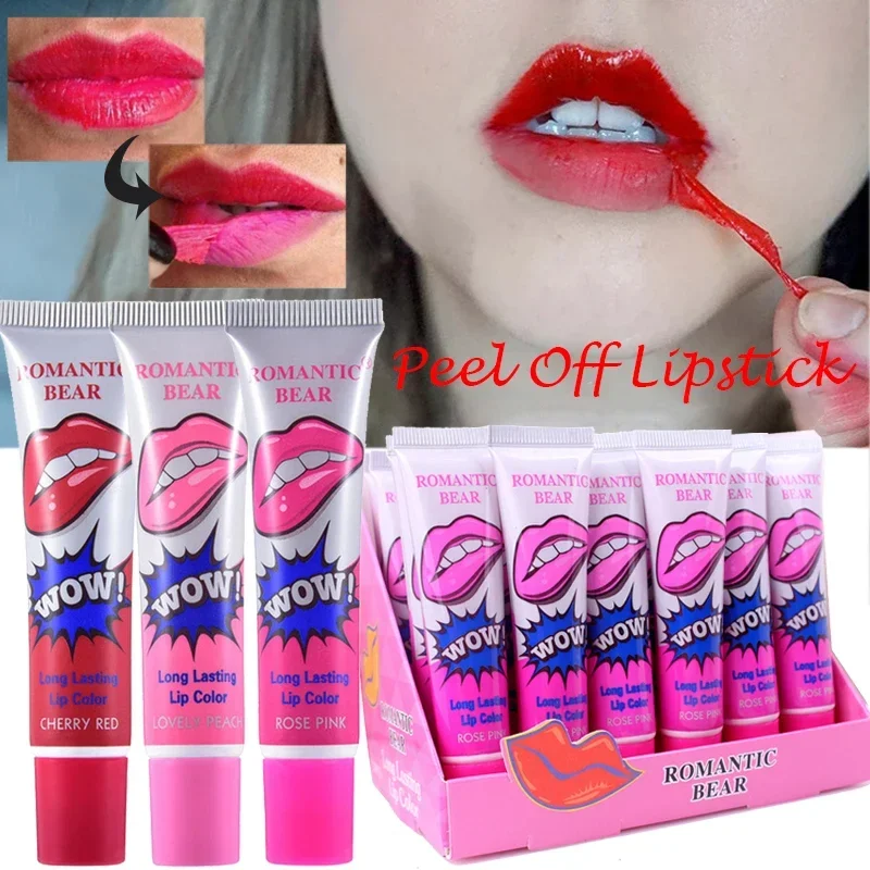 6 Colors Amazing Peel Off Liquid Lipstick Waterproof Long Lasting Lip Gloss Tint Moisturizing Tear Off Lip Stain Makeup Cosmetic