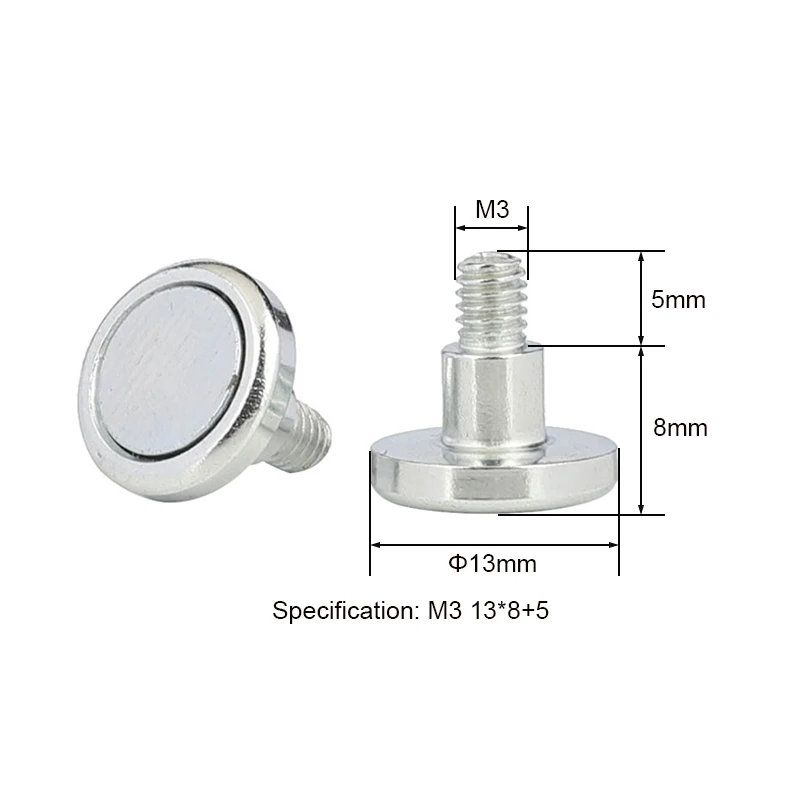 Imagem -02 - Coluna Magnética para Módulo Led Interno Parafusos Magnéticos P1.86 p2 P2.5 p3 p4 p5 p6 P10 m3 1313 50 Pcs por Lote