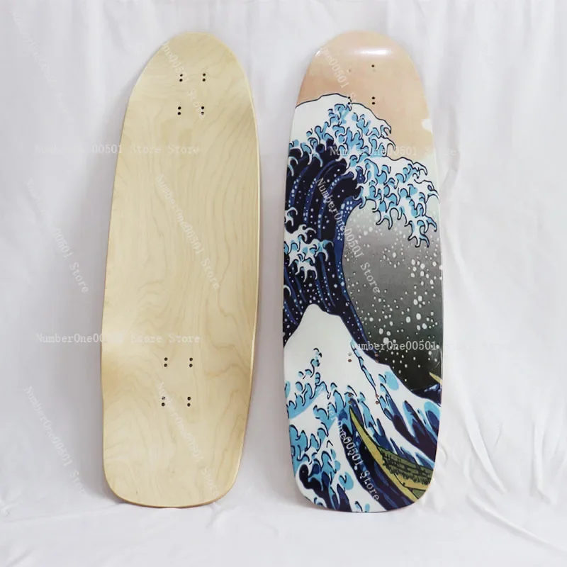 32 Inch Surfskate Deck 7 Ply  Maple Double Kick Skateboard Blank DIY Longboard Skateboard