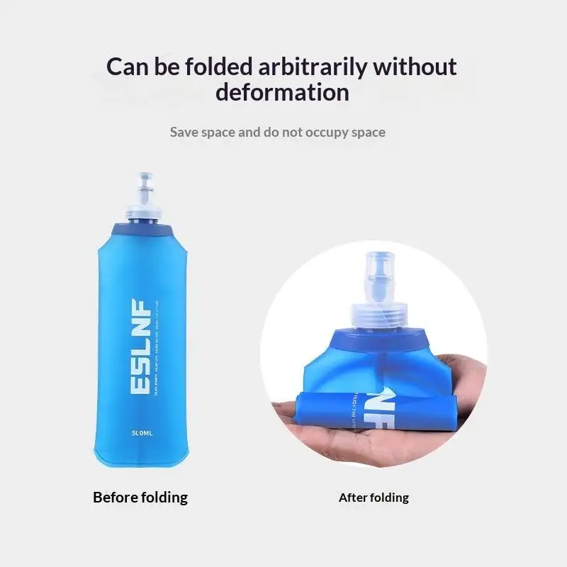 2L Foldable Soft Water Bladder Leakproof Reusable BPA Free Water Bag for Running Cycling Camping Hiking