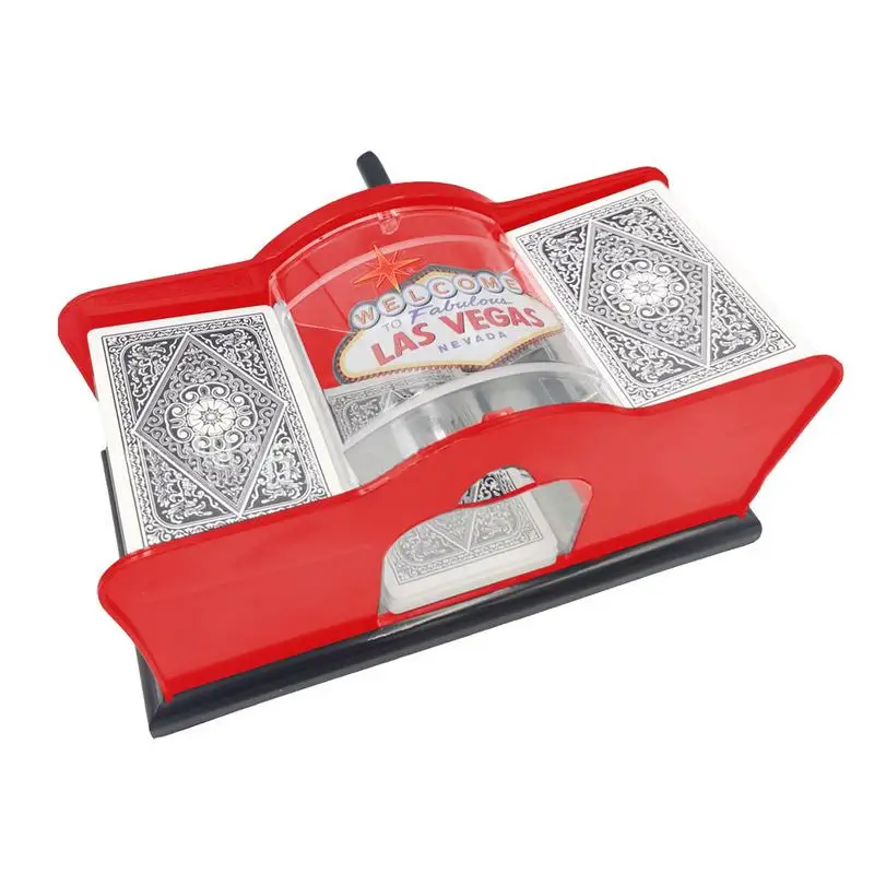 Manual Poker Card Shuffler Machine Board Game Hand Cranked Playing Cards Shuffler Machine For Home Gatherings Casino Card Games