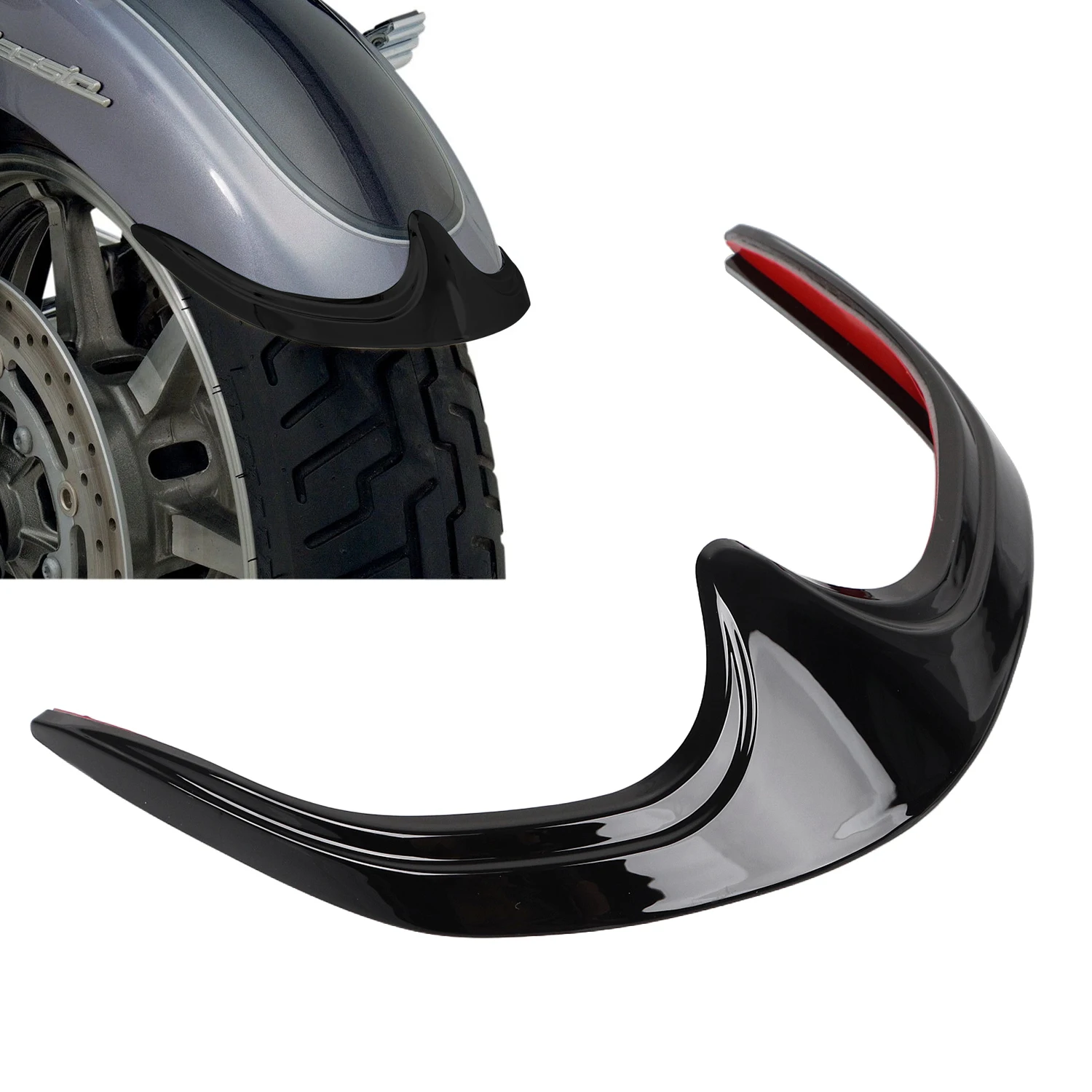 

Глянцевая черная накладка на переднее крыло мотоцикла для Honda VTX1800S VTX1800R VTX1800T 2002-2008 и VTX1300S 1300R 1300T 2003-2009