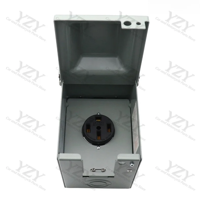 RV charging pile RV with waterproof cover, 125V/250V power socket 30A/50A