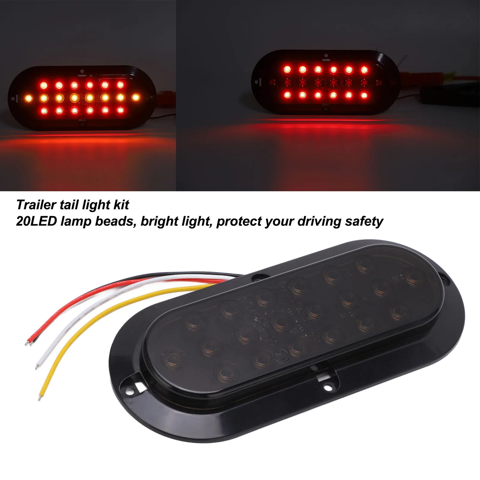 

LED Tail Light Kit LED 3500K Marker Light Kit for Trailers Cars Truck Trailer Indicator Light Kit