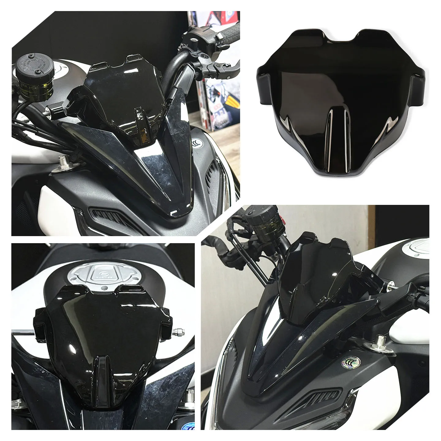 Image of Passend für CFMOTO 675NK 675 NK Motorradzubehör Frontscheibe Windschutzscheibe Windabweiser Verkleidungsscheibe Glasvisier