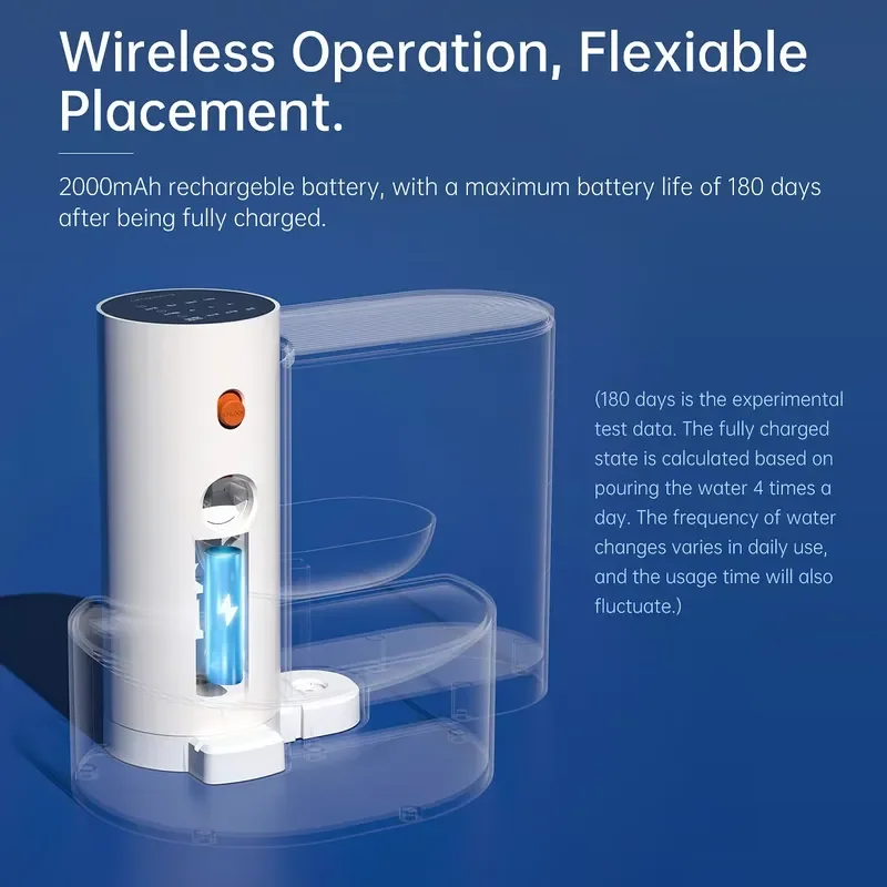 Popular cat and dog water dispenser made in China, non-electric automatic smart water dispenser, 1200 grams
