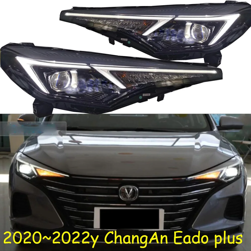 Car Bumper Chang An Headlamp ChangAn Eado Plus Headlight 2020~2022y DRL Car Changan Eado Daytime Running Light Head Light