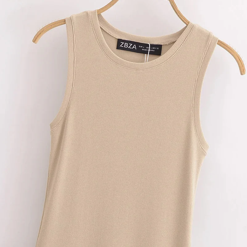 Vestido largo negro para mujer 2025 primavera sin mangas elegante casual vintage fiesta caqui 6