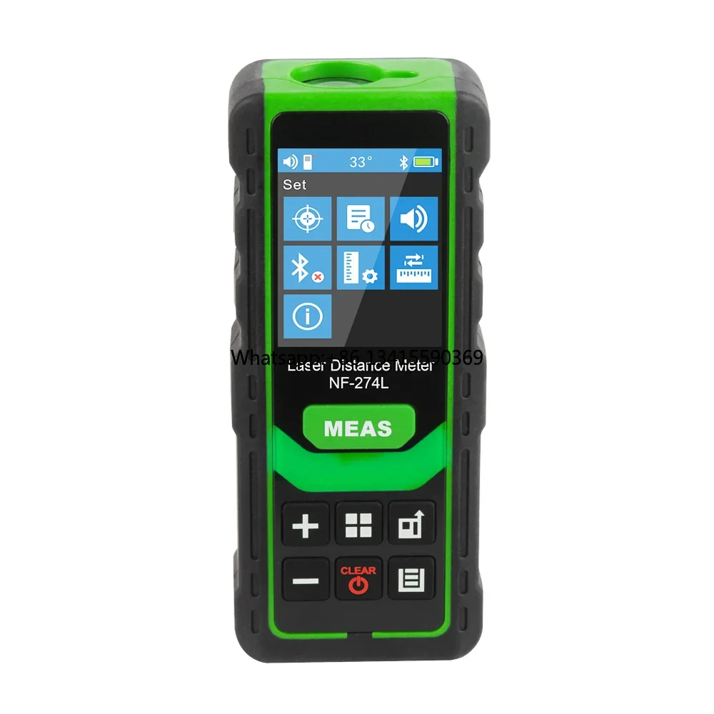 

Measuring Tool Portable Rangefinder Voice Broadcast Green Light Distance Meter NF-274L