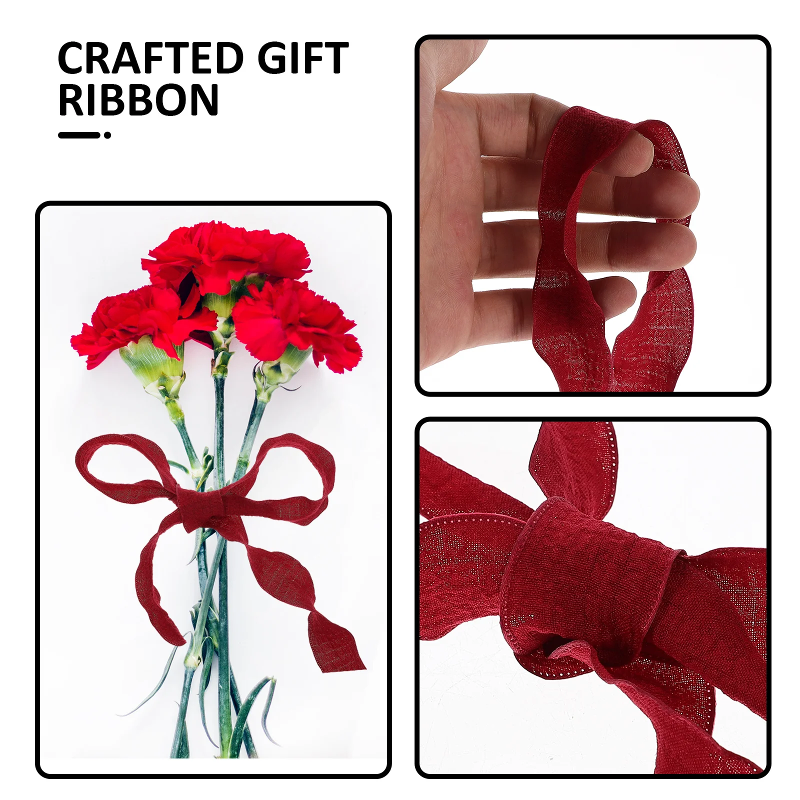 

1 Roll 50M Polyester Craft Ribbon Diy Supplies For Holiday Decorations Gift Wrapping Cuttable Wear-Resistant Multi-Function