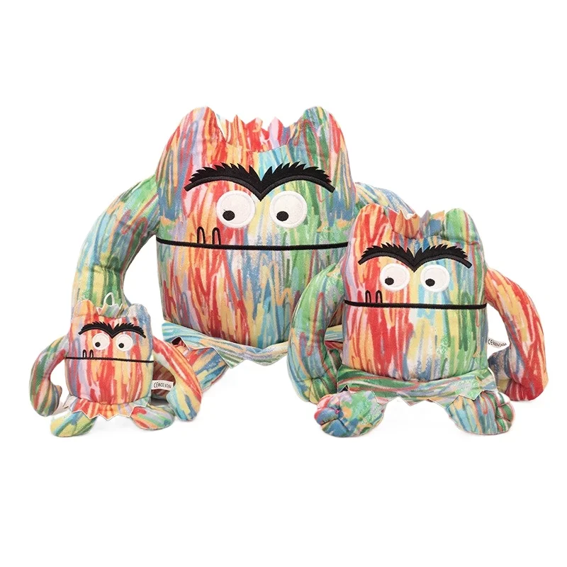 Emothional Monster Plush Toys Big Mouth Demon Stuffed Anime Plushie Colorful Dolls for Birthday Halloween Party Gifts