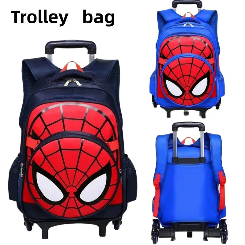 

Школьная сумка на колесиках «Человек-паук», студенческий рюкзак для подъема по лестнице, большая вместительная дорожная сумка для хранения, портативный рюкзак на тележке, подарки
