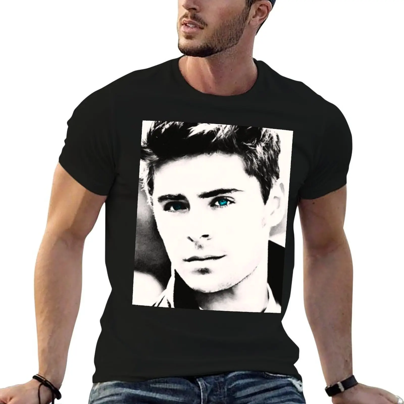 

Zac Efron T-Shirt printed t shirts for man t shirts for man cotton soft T-Shirt