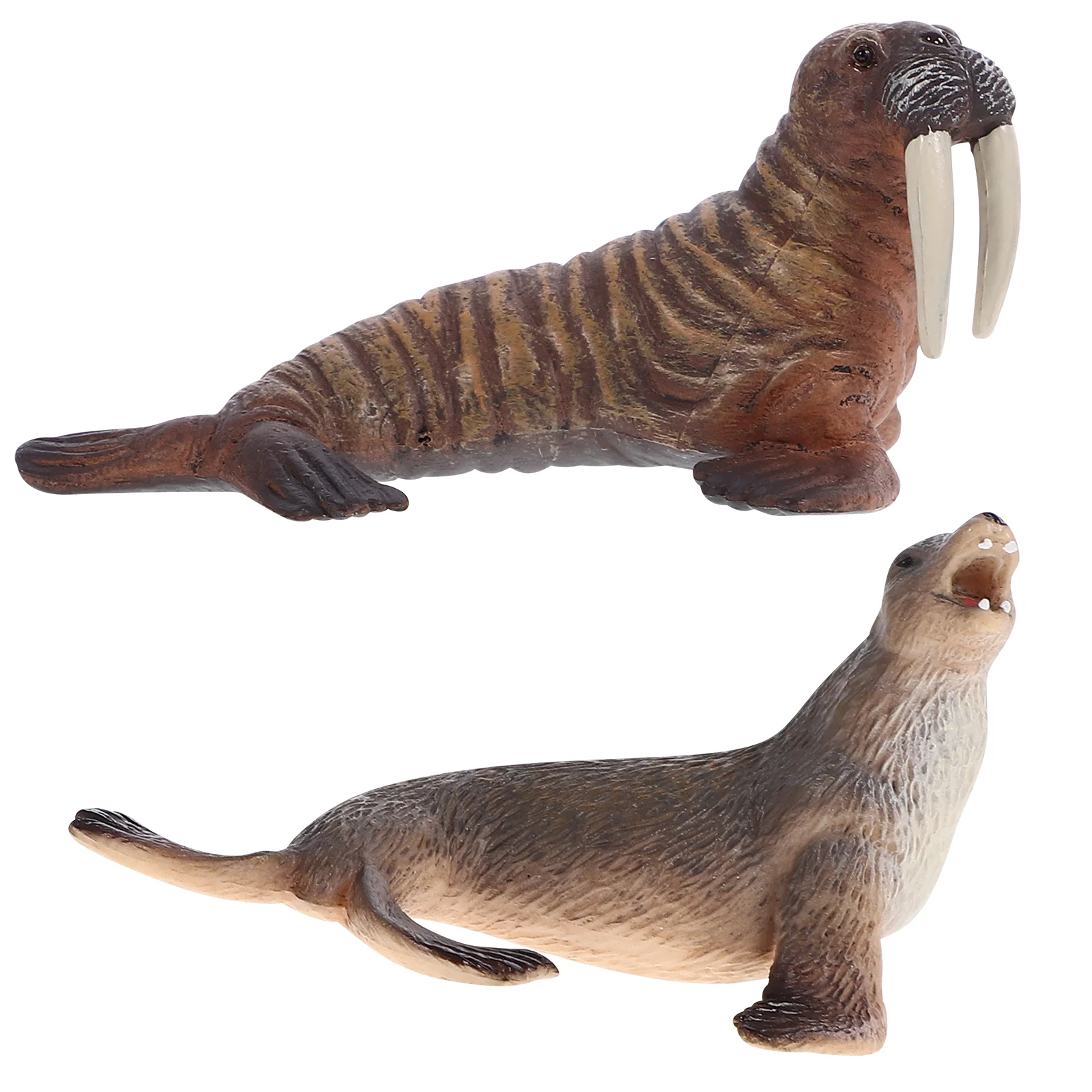 Sea ​​lion Walrus Toy Small Animal Ornament Ornaments Realistic Model Marine Plastic Simulation Cognitive Decor