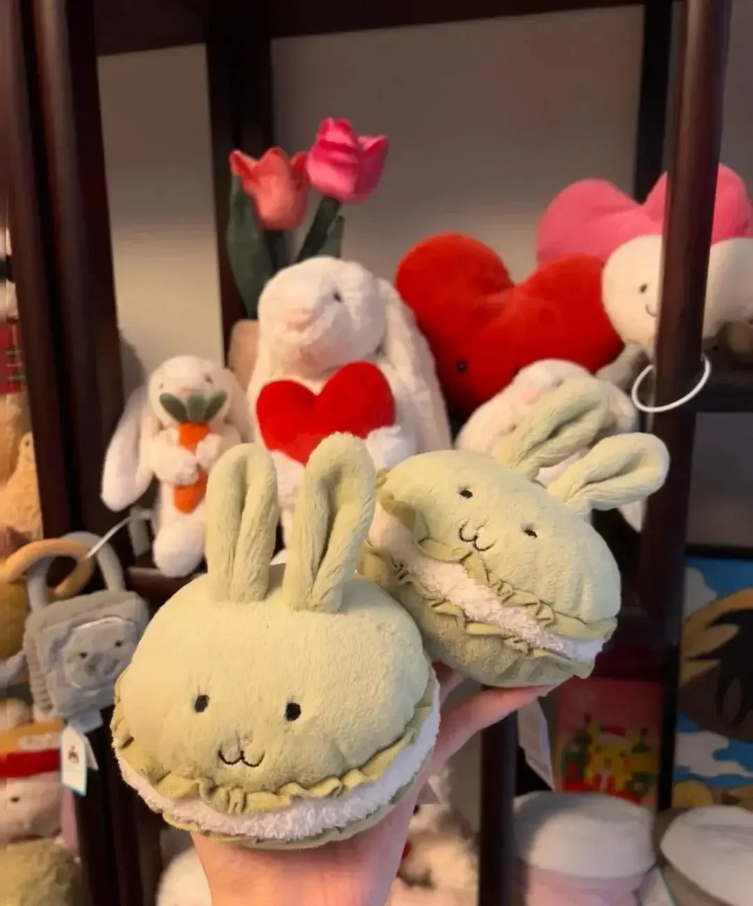 

For Jelly Cat Amuseables Bonnie Macaron Plush Doll With Gift Box Home Decoration Holiday Gift Cat And Dog Interactive Toy