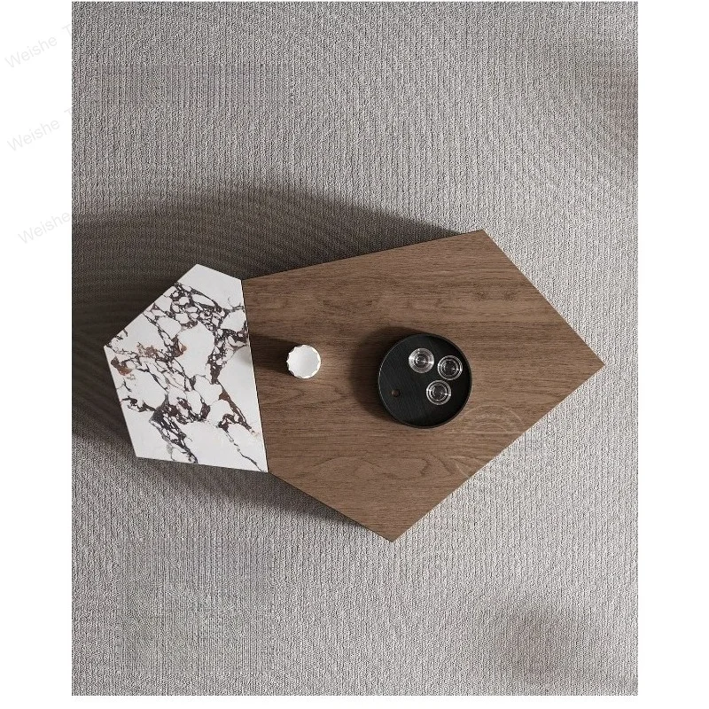 Coffee table high-end Italian minimalist geometric coffee table living room home medieval style designer special-shaped coffee