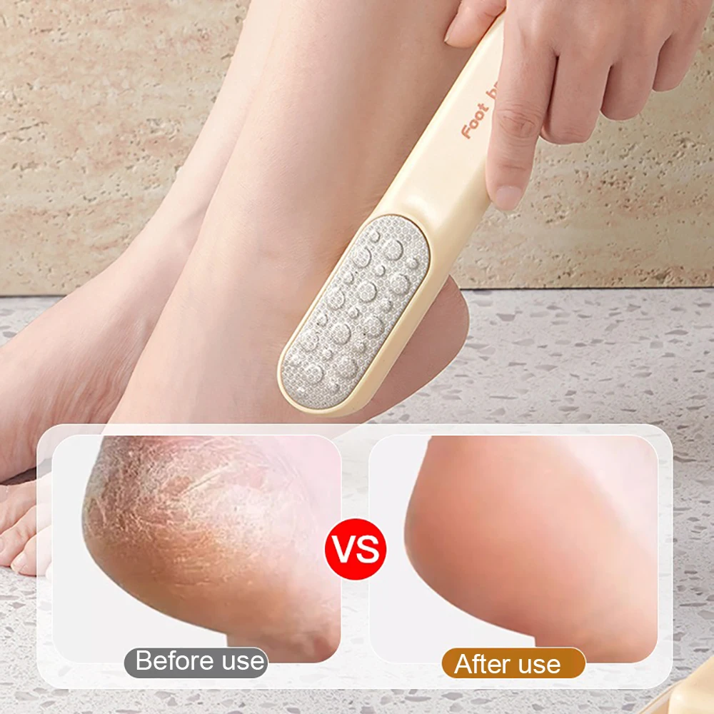 Cute Foot Care Tool Mini Coarse Fine Sand Two-sided Rubbing Foot File Scrubber Removable Grinding Head Remove Dead Skin Calluses