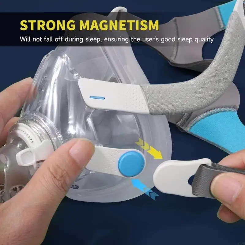 Breathable Replacement Headgear Comfortable Magnetic Headgear for F30i Mask with Magnetic Clips and Soft Nylon Texture