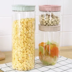 Kitchen Transparent Food Storage Container With Lids Durable Seal Pot Cereal Grain Bean Rice Sealed Plastic Milk Powder Jar