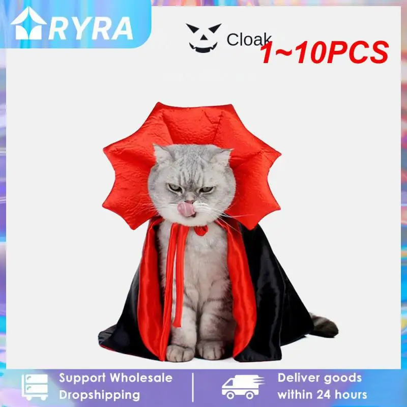 

1~10PCS Pet Clothing Cat Accessories Lovely Gifts Vampire Clothing Puppy Halloween Costumes Cat Vampire Cape Cute Dog Costume