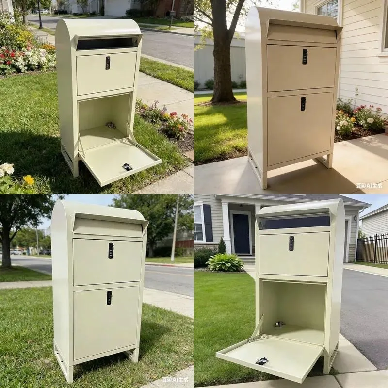 Heavy duty waterproof lockable letter mailbox custom rust-proof residential storage box for outdoor residential gardens