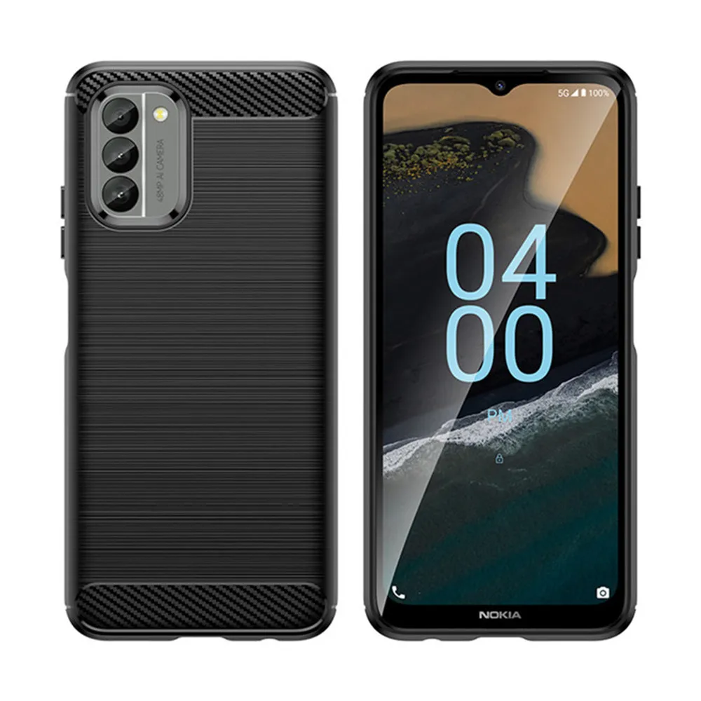 Funda de silicona suave para Nokia G400 G60 X30 5G, funda de lujo con piel de fibra de carbono, funda completa de silicona suave para Nokia G 400 G 60 X 30