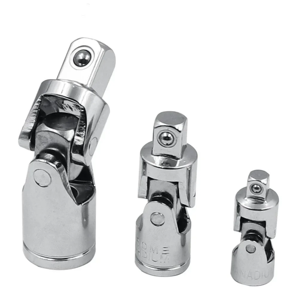 Universal Joint Swivel Socket Adapter 1/2'' 3/8'' 1/4'' Ratchet Angle Extension Bar Socket Adapter Multifunction Wrench