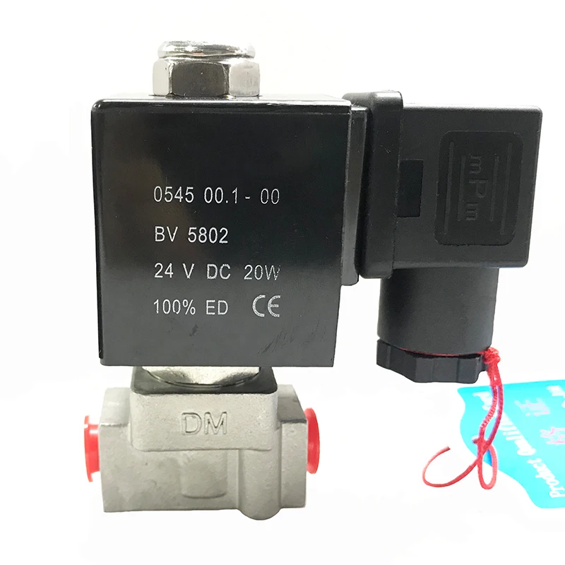 

6bar 0.6MPa 2 way Ammonia solenoid valve 1/4 3/8 220V 24V Orifice 4mm SS304 solenoid valve