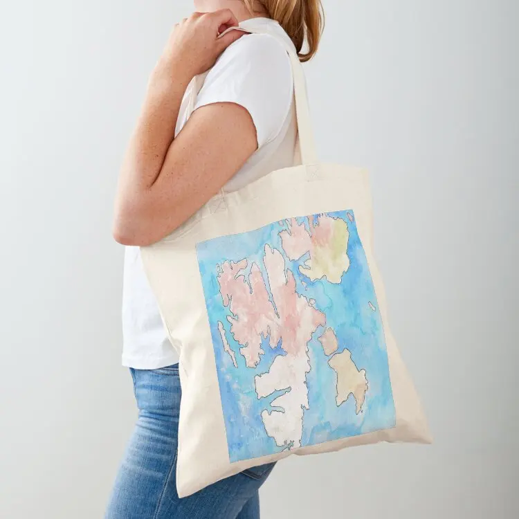 Svalbard Map Tote Bag Portable shopping bag tote bag tote men's hand ladies