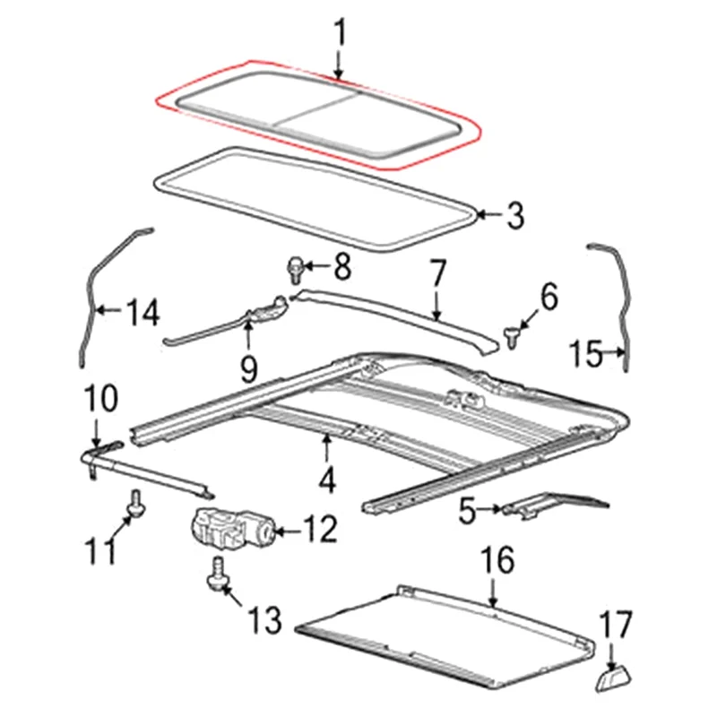 

Для Ford Expedition F-150 F-250 уплотнительная прокладка стекла люка 5L1Z-7851884-AA, 5L1Z7851884AA