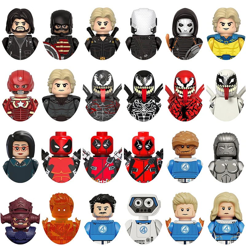 Bloques de Construcción de Héroes y Villanos de Cómics, Figuras de Acción Compatibles con Ladrillos Estándar, Juguetes Coleccionables, Regalo Ideal