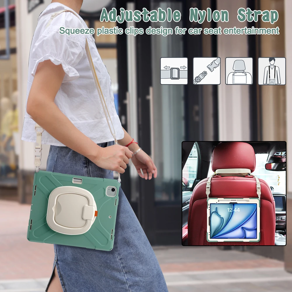 حافظات كمبيوتر لوحي محمولة مقاس 13.0 بوصة لجهاز iPad Air 13 2024 M2 حافظة لجهاز iPad Air 13 2025 M3 غطاء Fundas من السيليكون المقاوم للكمبيوتر الشخصي #5