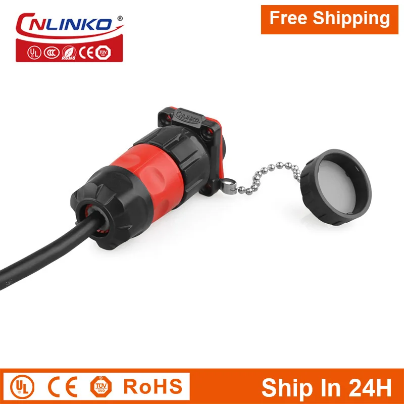 Cnlinko YM20 M20 Waterproof 3pin Circuit Power Connector Male Female Plug Socket for UAV Marin Security New Energy Free Shipping