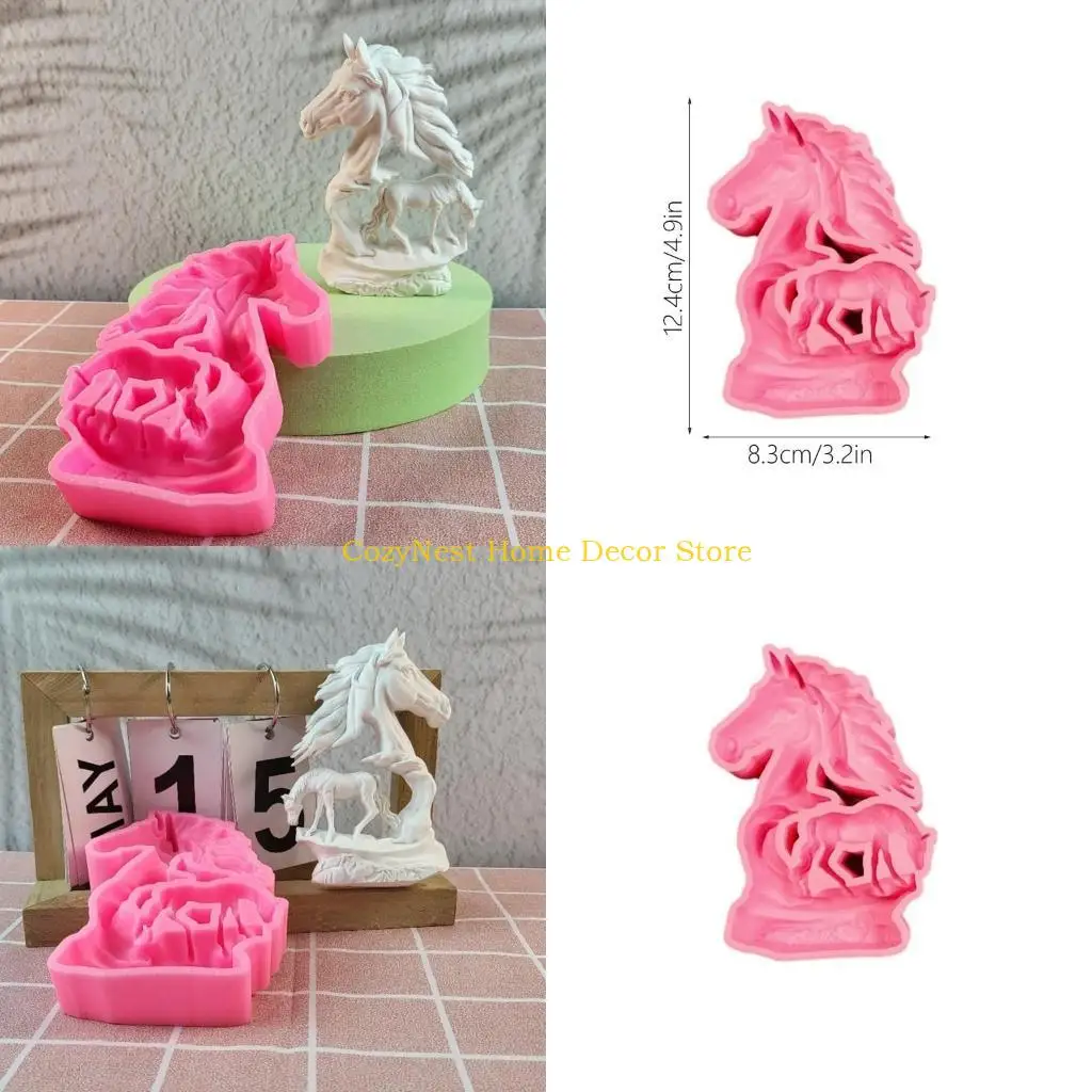 

92MF Animal Molds Castings Molds Horse Silicone Molds Plasters Molds Craft Supplies