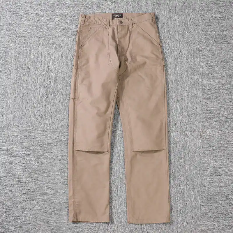 

Мужские брюки RRL Collaborative: модные, прямые, повседневные, из канваса, с лоскутным дизайном, с двойной нашивкой R, длинные