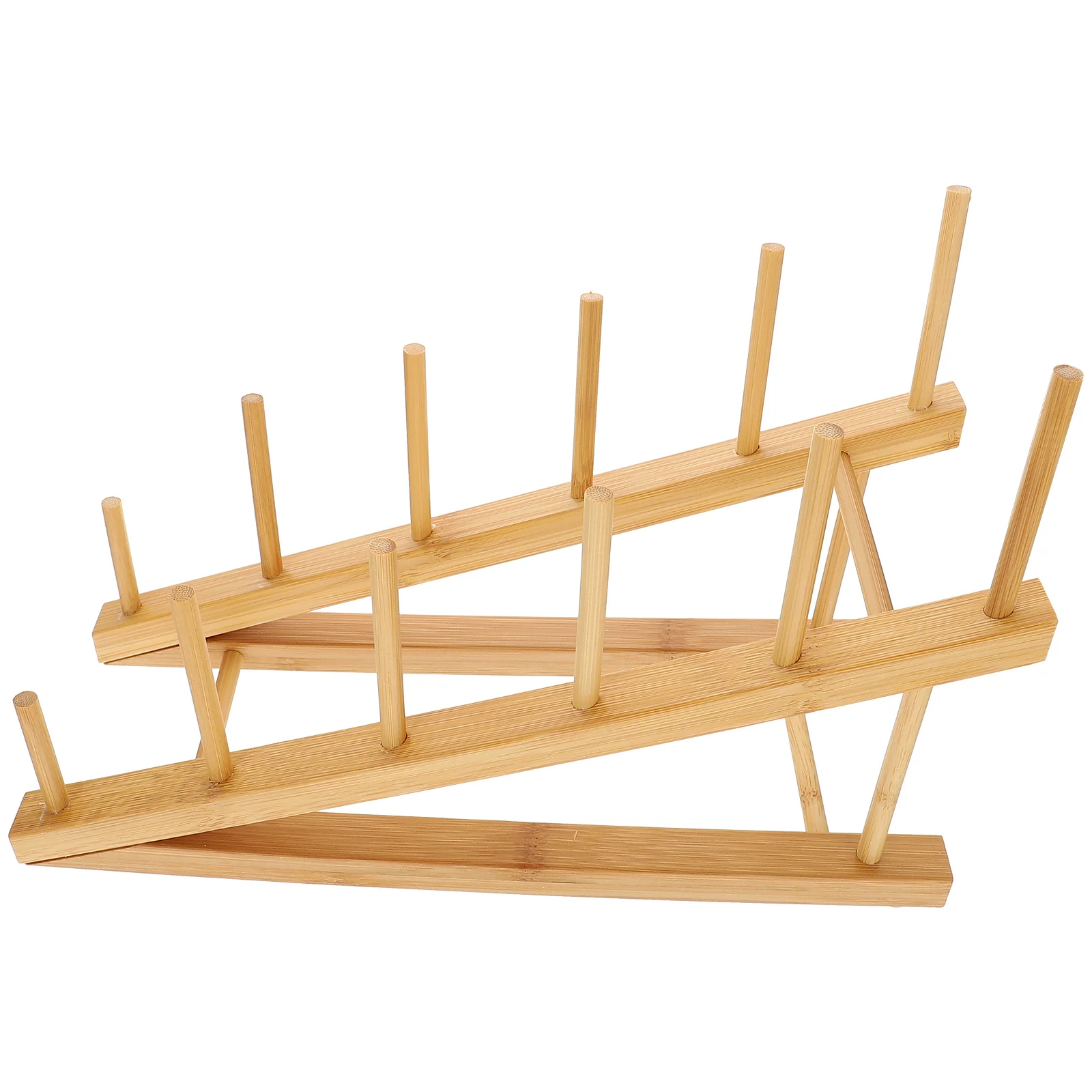 Hanging Monitor Stands Dish Drainer Plate Rack Bamboo Shelf Bottles Pot Cover Drying Organizer Kitchen Accessory Draining