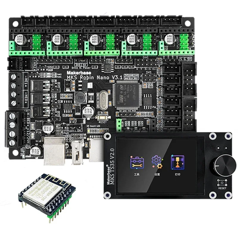 EARTH'S SURFACE MKS Robin Nano V3.1 32bit Controller Motherboard TMC2209 MKS TS35 Touchscreen für Ender3 WIFI Modul 3D Drucker Steuer Teile 9