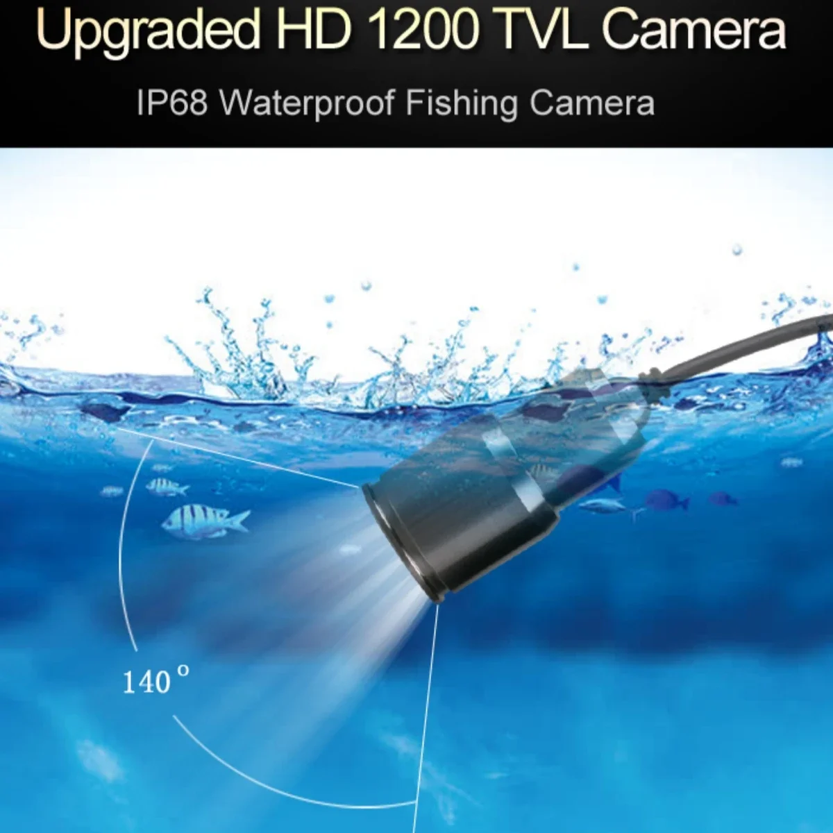 7/9 "Onderwaterbroncamera 200M Kabel; Syanspan 8Gb Dvr Video-Opname Viszoeker 25Mm Camerakop Waterdicht Ip68