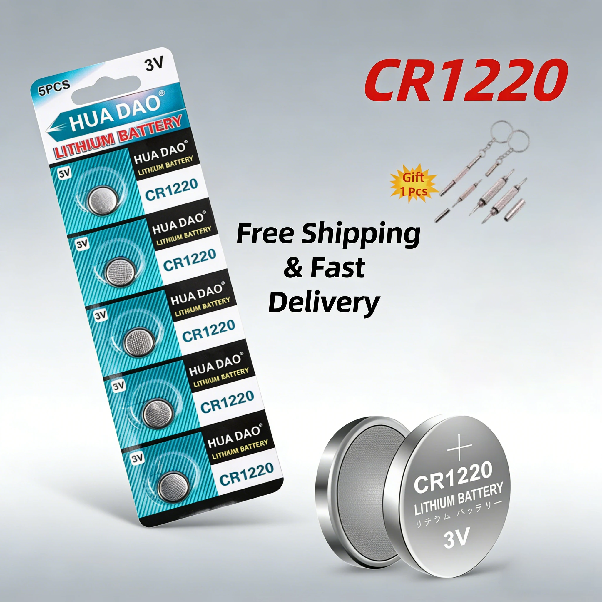 3V Lithium Coin Battery CR1220 (1220) 2-10Pcs Button Cell for Watch Calculator Healthcare Equipment