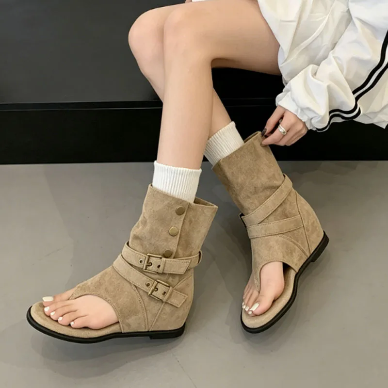 Women Clip Toe Cool Boots Sandals Fashion Sport Flats Shoes New Buckle Flip Flops Casual Beach Walking Shoes Mujer Slides view 2