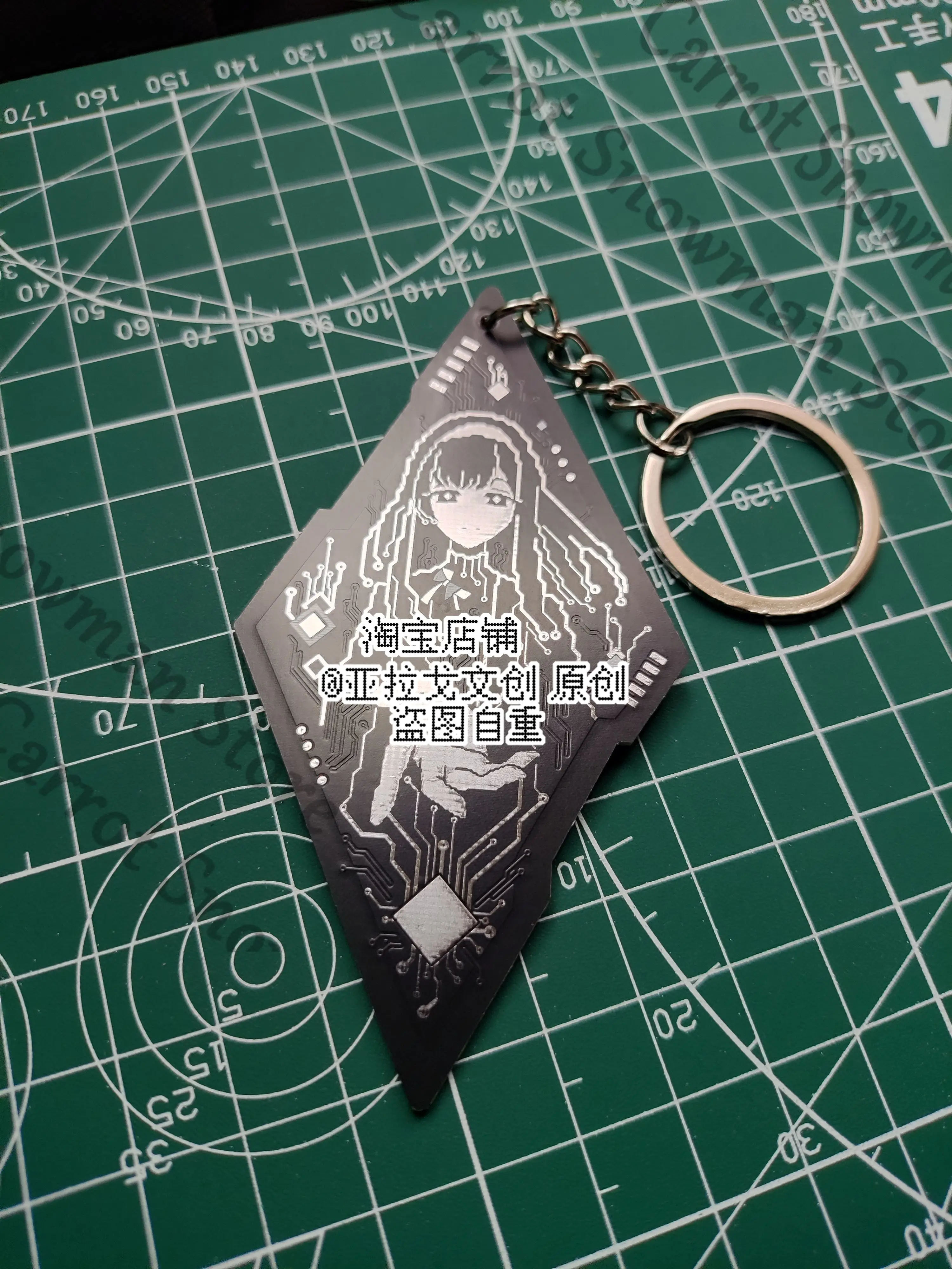 Arknights Priestess Anime Acrylic Bag Pendant Keychain Rhombus Keyring Cospaly Cartoon Gift Decorate
