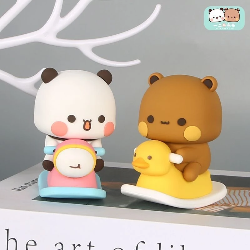 Bambola Bubu e Dudu figure Yiers Mitao Panda modello emozionante da collezione Kawaii orso giocattolo ornamento decorazioni per la casa regalo cura carino