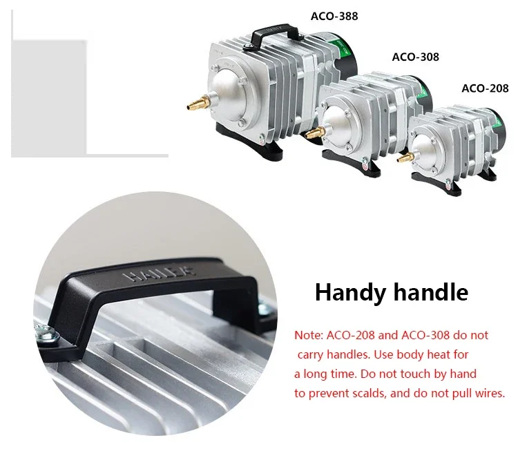 Hailea ACO 208 308 318 Oxygen Pump High Power AC Electromagnetic Air Pump Fish Pond Oxygen Pump Compressor