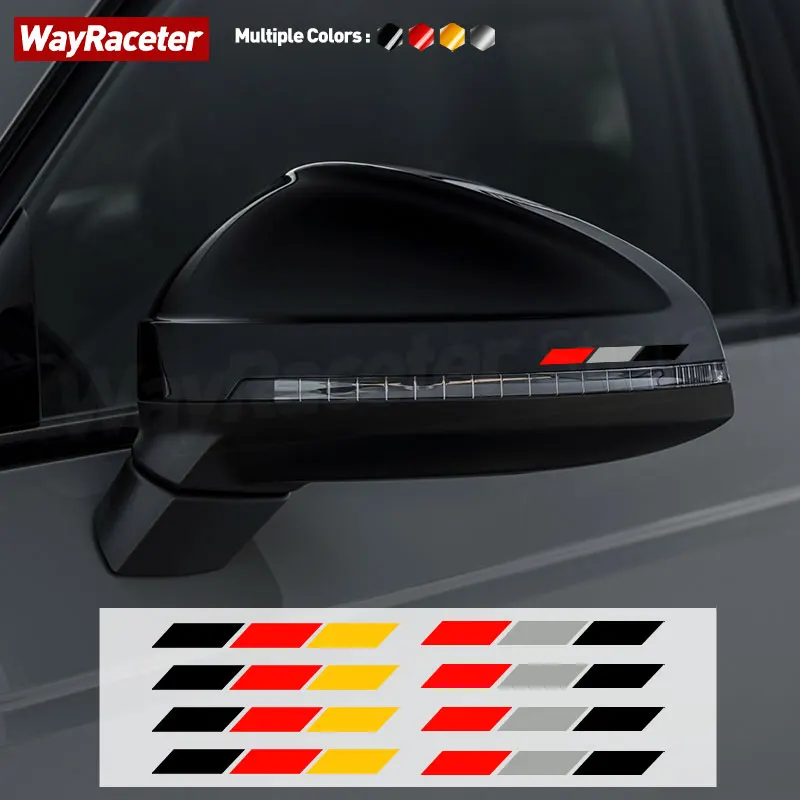 Tri Colors Sport Performance German Flag Vinyl Sticker For Audi TT A3 S3 S4 A4 A5 A6 S6 A7 A8 R8 Q4 Q2 Q3 Q5 Q7 Q8 A1 RS3 TTRS