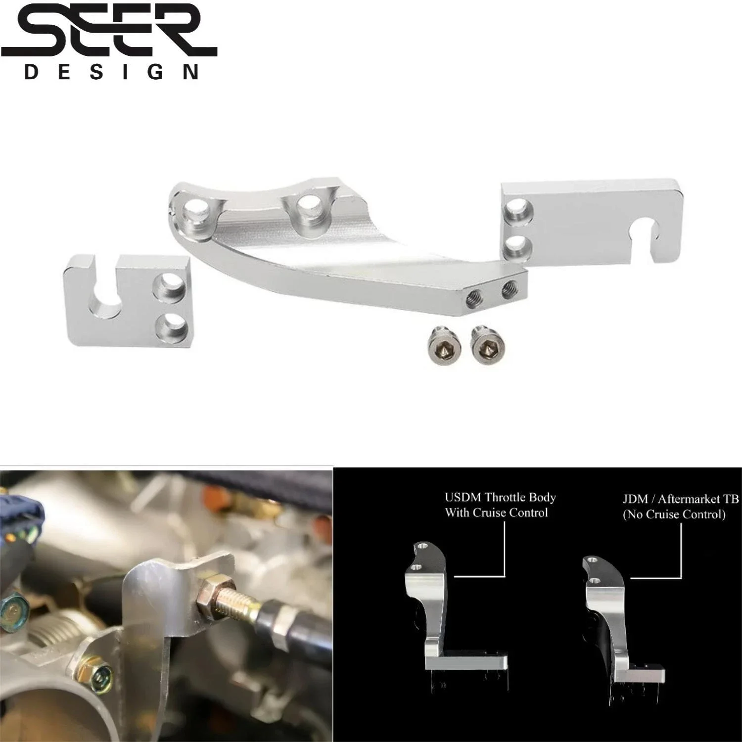 

Billet K Series Throttle Cable Bracket K20 K24 RSX Type S K Swap EG EK DC2 EF Car Throttle Body Accessories