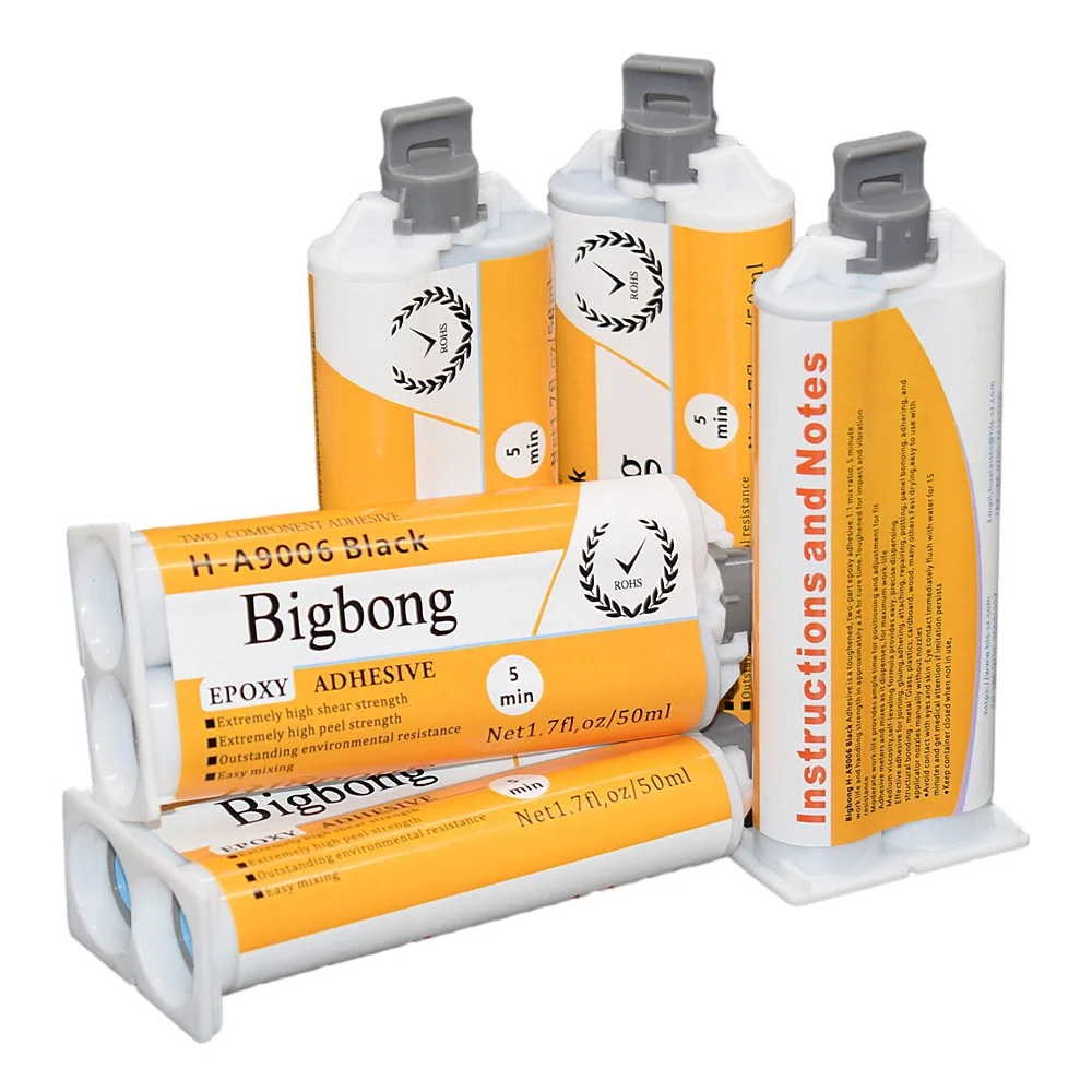 

5pcs 1:1 Two-Component Epoxy Resin Structural AB Glues 50ml Black Caulk Adhesives for Bonding Wood Metal Plastic Ceramic Stone