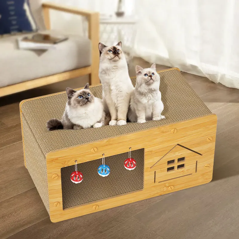 Cat Scrapers Cat House Scraper For Cats Large Scratching Board Nest Cat Scratcher Box Toys For Cats Cat Nest Corrugated Paper