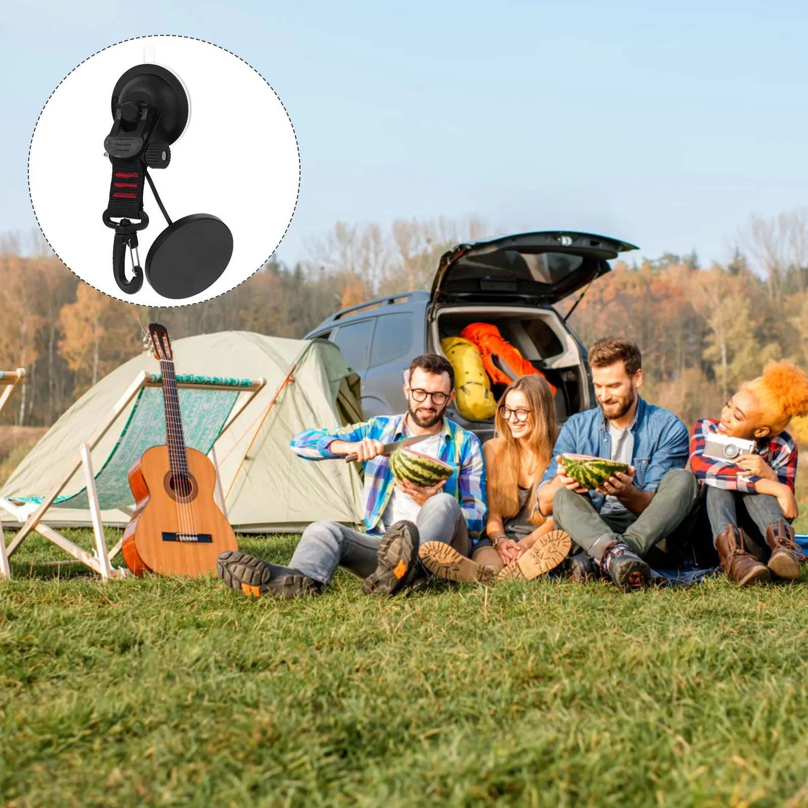 1 قطعة خطاف لاصق الخيمة الثقيلة سيارة قماش القنب تأمين التخييم اكسسوارات التعادل أسفل سيارة شفط الكؤوس هوك اكسسوارات التخييم #1