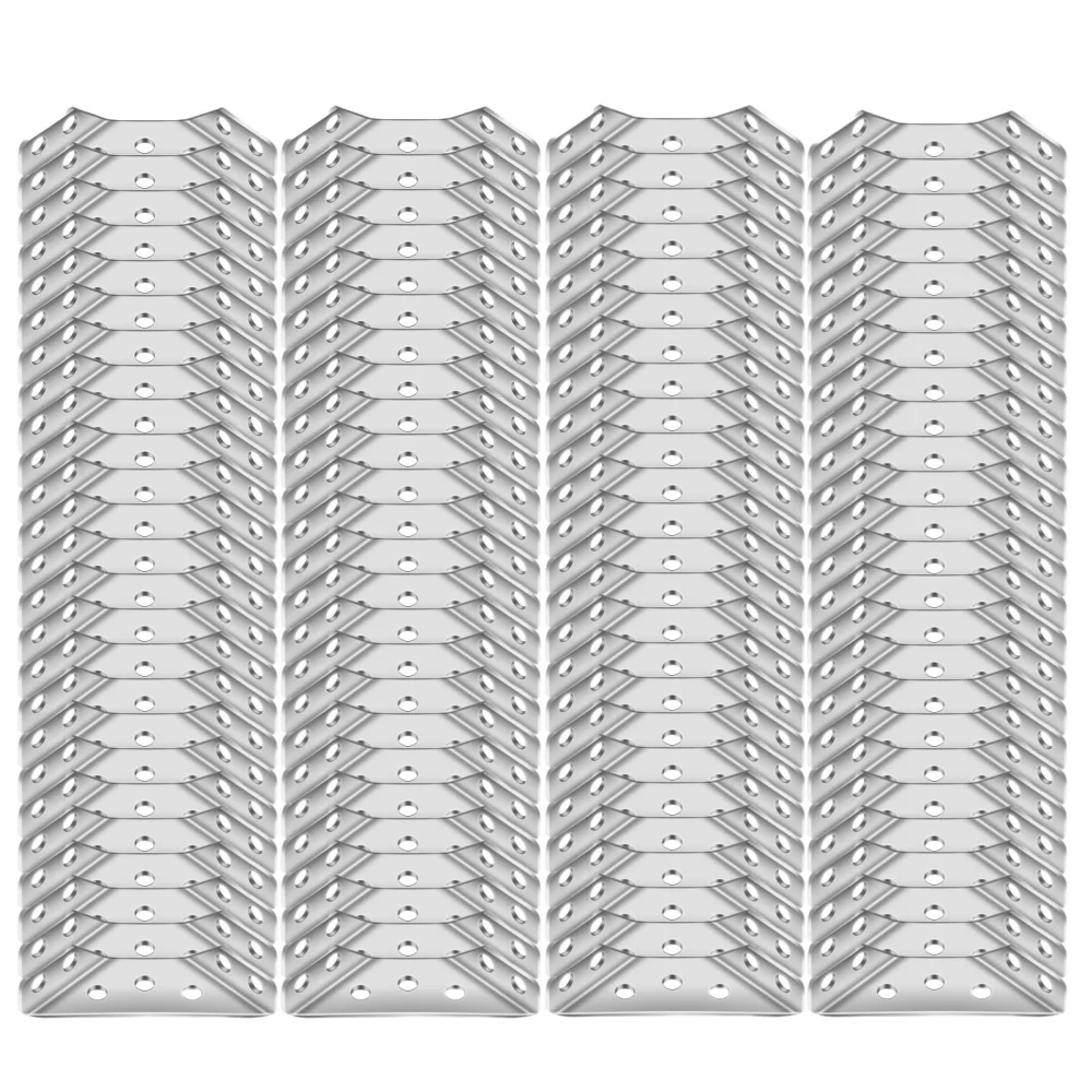 100Pc-12Pc Rvs Hoekbeugel Universele Meubels Haakse Vaste Beugel Kast Trapeziumvormige Laag Board Connector