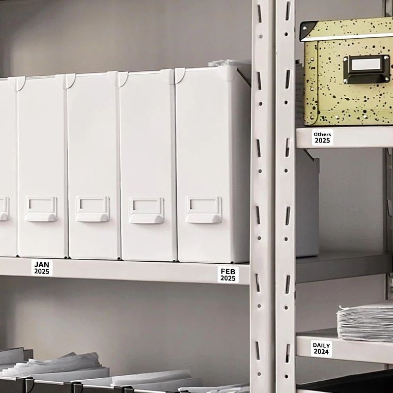 5 Rolls of White Coreless Label Stickers 40X30Mm, Each Roll Contains 200 Stickers, for Home, Office, DIY Projects, Gift Packaging Labels, Compatible with M100/M110/M220/M221/M200/P50 Portable Label Printers